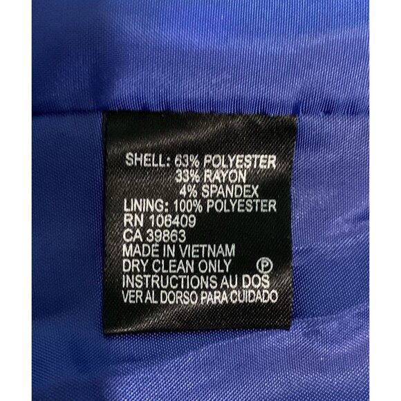 Tahini Plus Women Jacket 20W Purple 3/4 Sleeves Lined Buttons Office Business - Picture 9 of 9